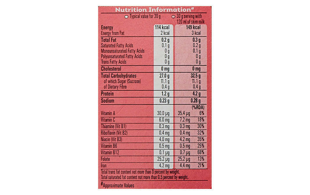 Kellogg's Corn Flakes with Real Strawberry Puree   Box  100 grams